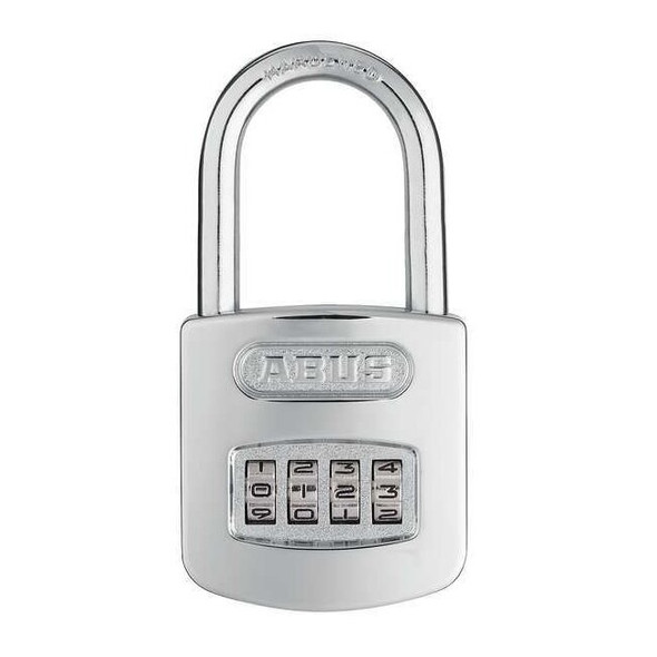 Abus Combination Padlock, Front, Black/Silver 160HB/50-50