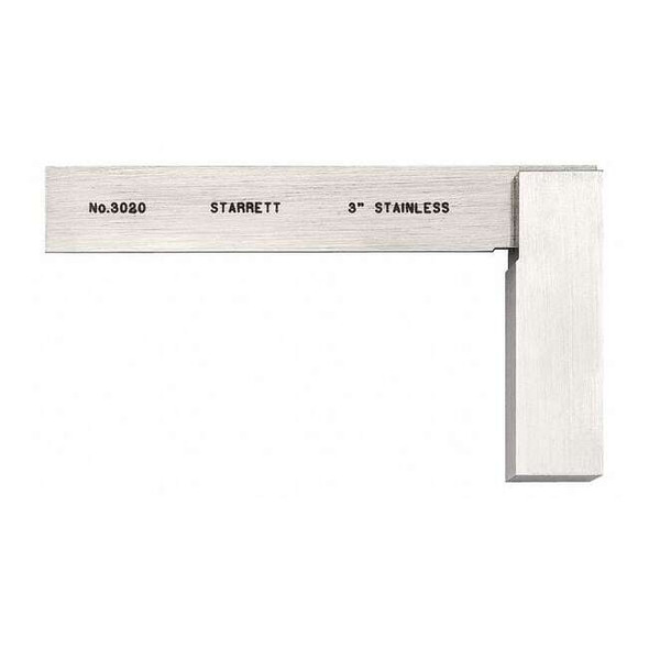 Starrett Precision Steel Square,SS,3 1/2 x 2 In 3020-3