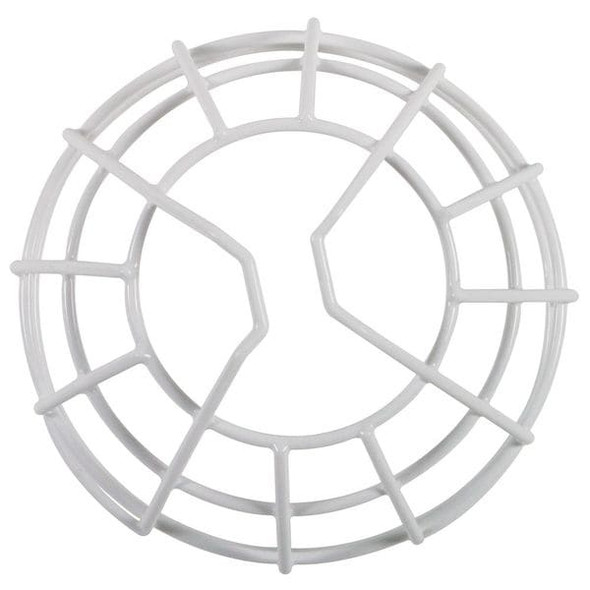 Wire Cage, Steel, Surface Mount, 8 1/2 in W x 8 1/2 in H x 6 1/4 in D, White
