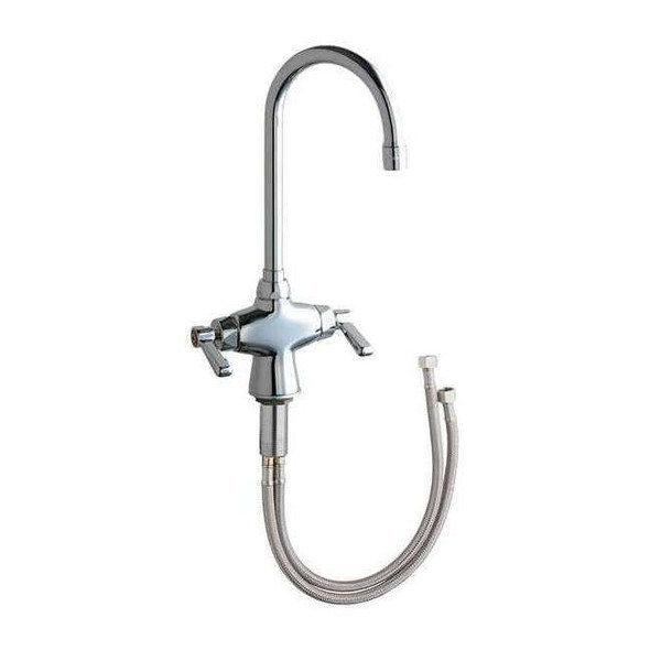 Gooseneck Kitchen Faucet, Manual, Single Hole Mount, 1 Hole Commercial