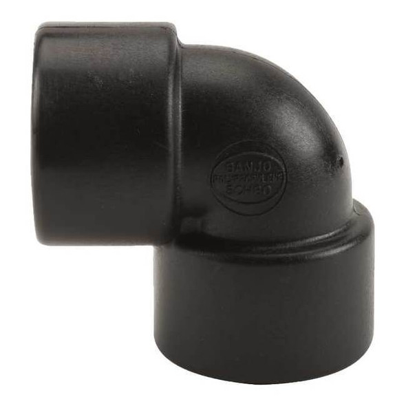 90 Degree Elbow, Polypropylene, 1", Schedule 80, 300 psi Max Pressure