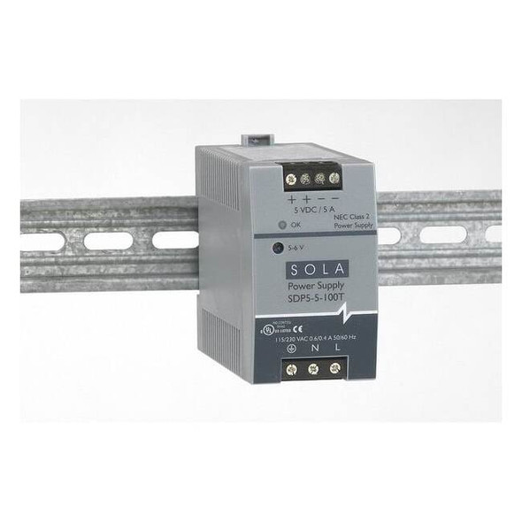 Solahd DC Power Supply, 85/264V AC, 5/6V DC, 25 W, 5 A, DIN Rail SDP55100T