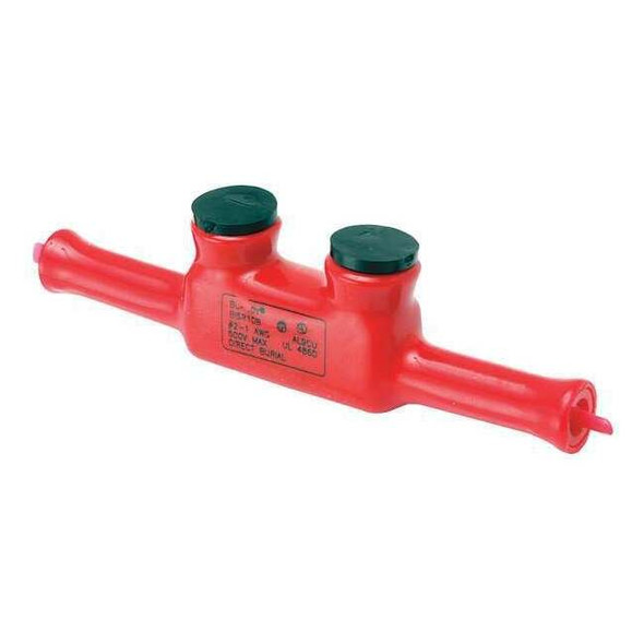 Burndy MultitapConnector,Aluminum,Red,Hex,2Port BISR1DB