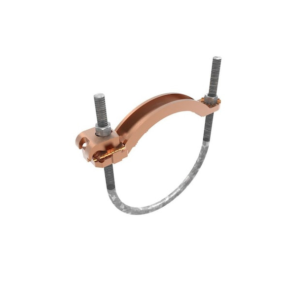 Burndy Pipe Ground Clamp,4AWG,7.5In GAR3905