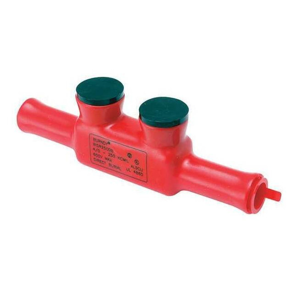 Burndy MultitapConnector,Aluminum,Red,Hex,2Port BISR250DB
