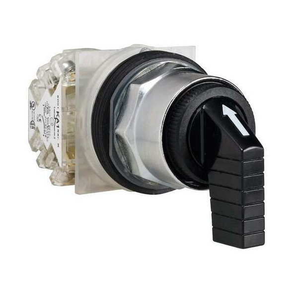 Schneider Electric SelectorSwitch,Non-Illum,3Pos,30mm,Black 9001KS53FBH13