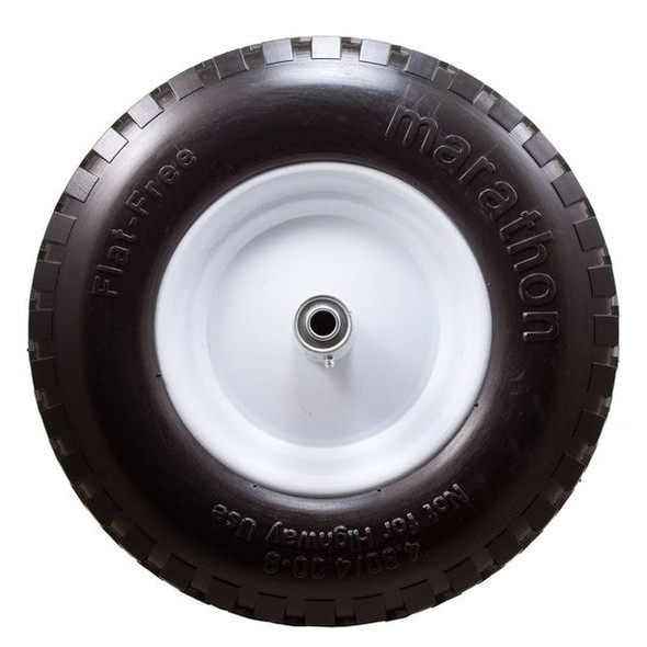 Marastar Flat Free Wheel, Polyurethane, 500lb, White 00047