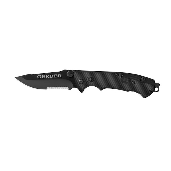 Gerber Folding Knife, Serrated, Drop, 3-1/2 in 22-01870