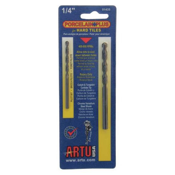 Artu Porcelain Tile Drill Bit,1/4 In 01435