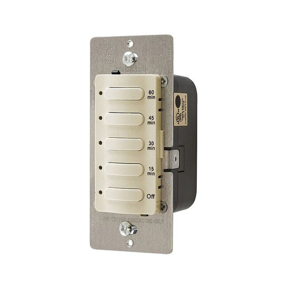 Hubbell Wiring Device-Kellems CountdownTimer,Ivory,120/277V AC,1 hr DT5060I