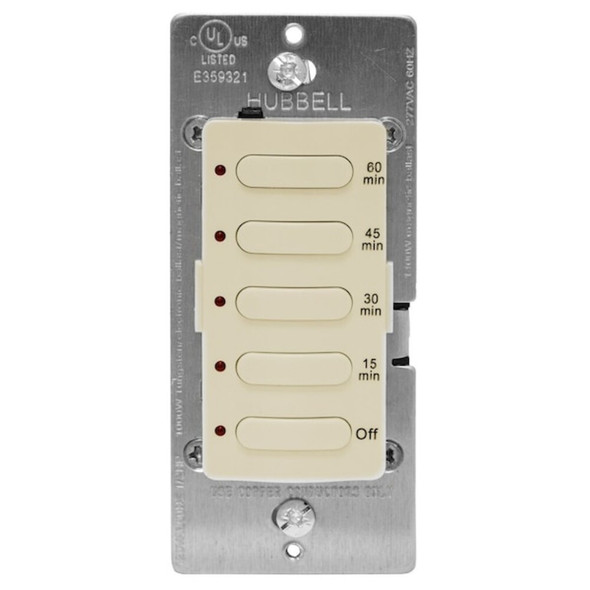 Hubbell Wiring Device-Kellems Countdown Timer, Ivory, 120-277V AC DT5060I