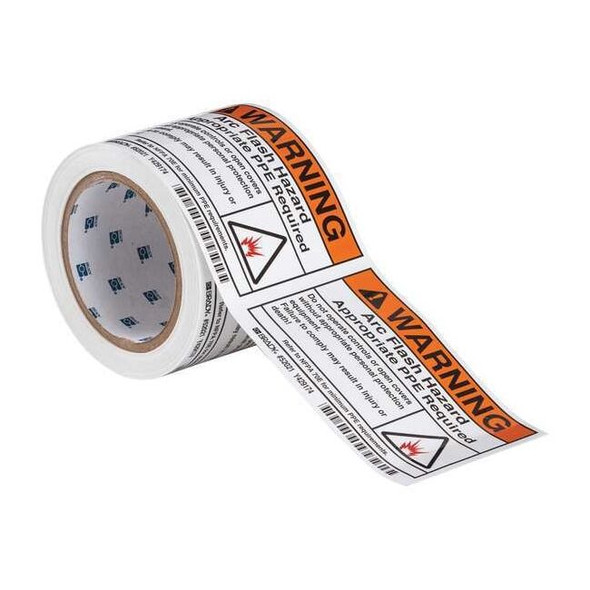 Brady Arc Flash Protection Label,PK100, 52021 52021