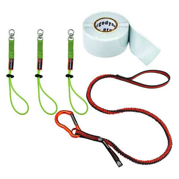 Ergodyne Lanyard Kit,SS,Carabiner/Snap Hardware 3182
