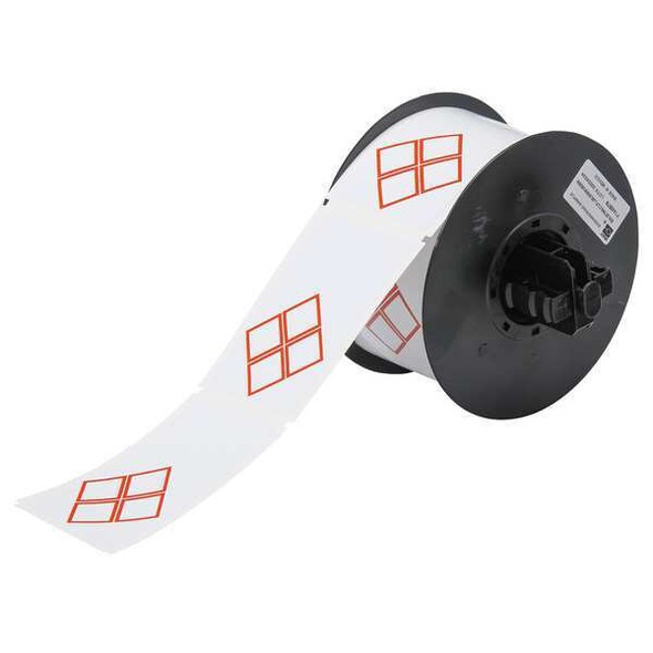 Brady Thermal Transfer Label, Red on White, Labels/Roll: 340 B30-260-7569-CLP4B