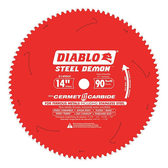 Diablo 14",90-Teeth Circular Saw Blade D1490CF