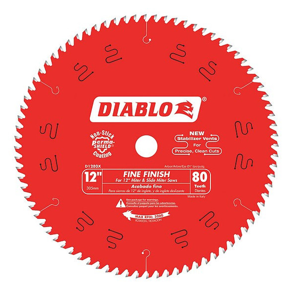 Diablo 12",80-Teeth Circular Saw Blade D1280X