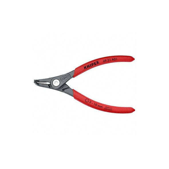 Knipex 5" Precision External Circlip Pliers w/ Bent Tips, Plastic Grip 49 21 A01
