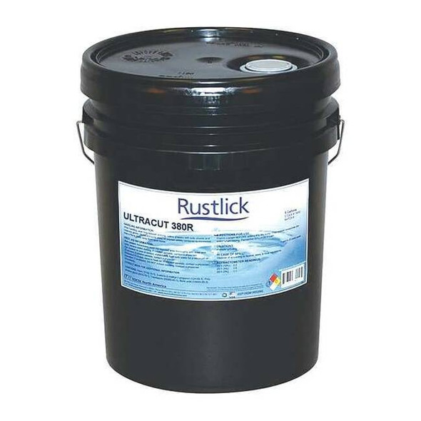 Rustlick Cutting Fluid, Ultracut 380R, Semisynthetic, 5 gal, Pail, Blue 76005