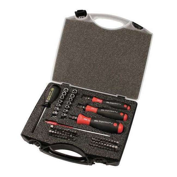 Wiha DriverBitSet,59pcs,Steel,Shank:1/4" 28589