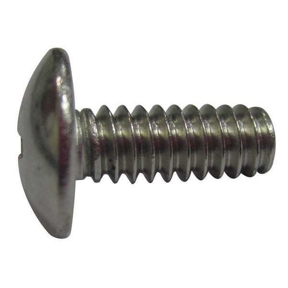 #10-32 x 1/2 in Phillips Truss Machine Screw, Plain 18-8 Stainless Steel, 100 PK