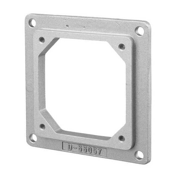 Hubbell Wiring Device-Kellems Adapter Plate, Cast Aluminum, Metallic HBL26402