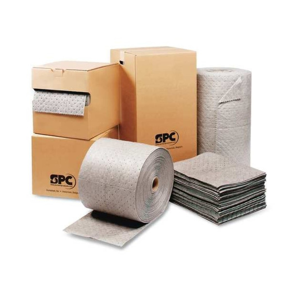 Sorbent Roll, 49 gal, 30 in x 150 ft, Universal, Gray, Polypropylene  MRO30-DP
