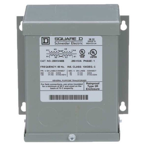 Buck Boost Transformer, 250 VA, NEMA 3R, 16/32V AC, 120/240V AC