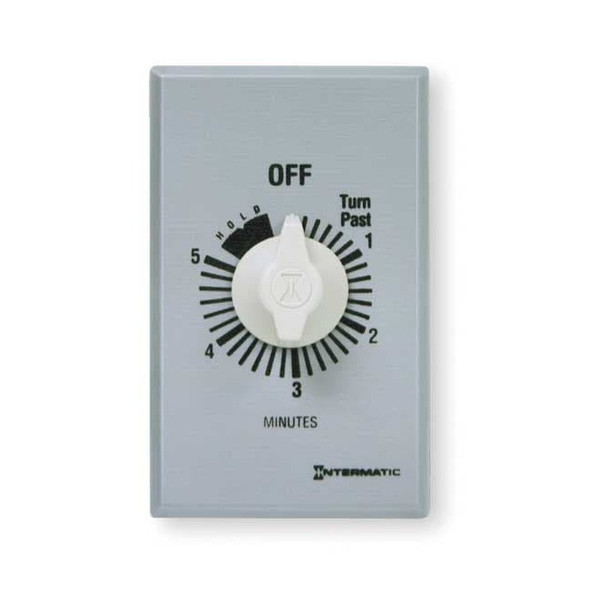 Intermatic Spring-WoundTimer,Silver,277V AC,5 min FF5MH