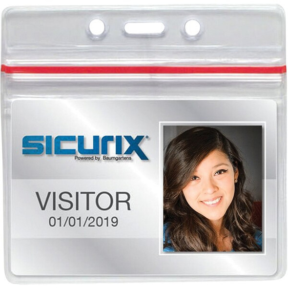 Sicurix ID Badge Holder,Horizontal,PK50 BAU 47830