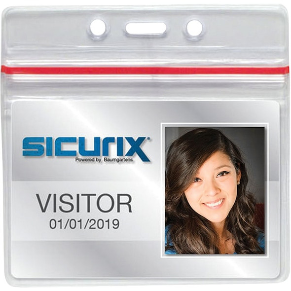 Sicurix ID Badge Holder,Horizontal,PK50 BAU 47830