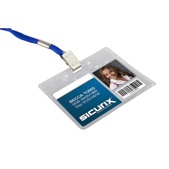 Sicurix ID Badge Holder,Horizontal,PK50 BAU 67815