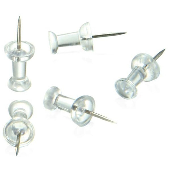 Officemate Push Pins,Clear,1-2" L,PK1200 35711