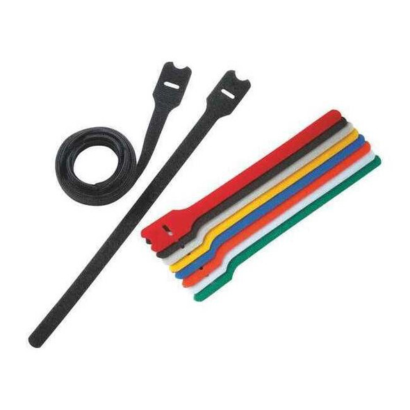 Cable Tie, 8 in L, 1.90 in Max Bundle Dia., Black, Nylon, 40 lb Strength, 10 PK