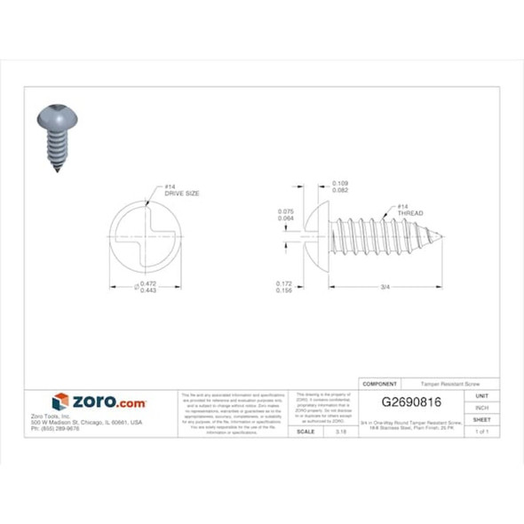 Tamper-Pruf Screws 151410