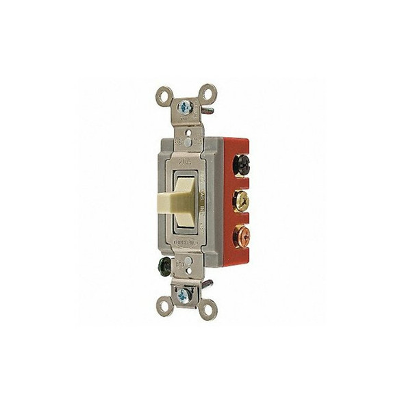 Hubbell Wiring Device-Kellems WllSwtch,Ivry,20A;Bk;Sd,DblPole/DblThrow HBL1386I Hubbell Wiring Device-Kellems WllSwtch,Ivry,20A;Bk;Sd,DblPole/DblThrow HBL1386I