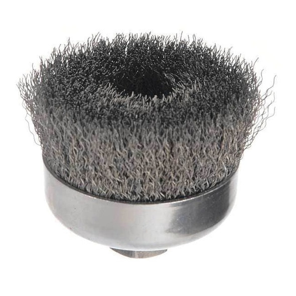 Weiler Crimped Wire Cup Wire Brush, 4", 0.014" 93399