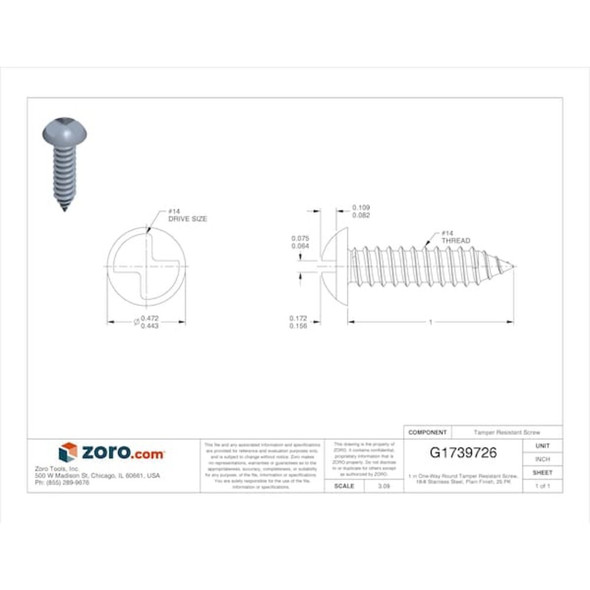 Tamper-Pruf Screws 151420