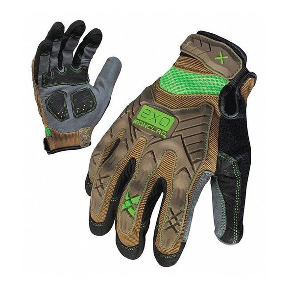 Ironclad Performance Wear Impact Mechanics Glove,Brown/Gray,S,PR EXO2-PIG-02-S