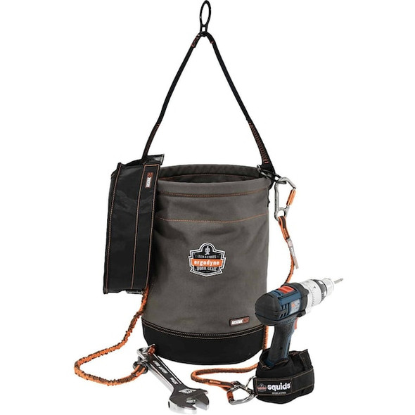 Ergodyne Bucket Bag, Gray, Canvas, 0 Pockets 5960T