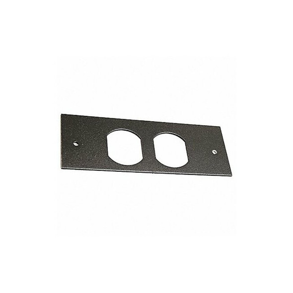 Wiremold Duplex Faceplate Fitting,Gray,Steel OFR47-D