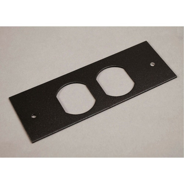 Wiremold Duplex Faceplate Fitting,Black,Steel OFR47-D