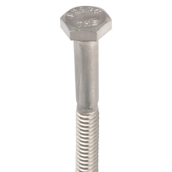 18-8, 1-4"-20 Hex Head Cap Screw, Plain Stainless Steel, 1-3-4 in L, 100 PK  U51000.025.0175