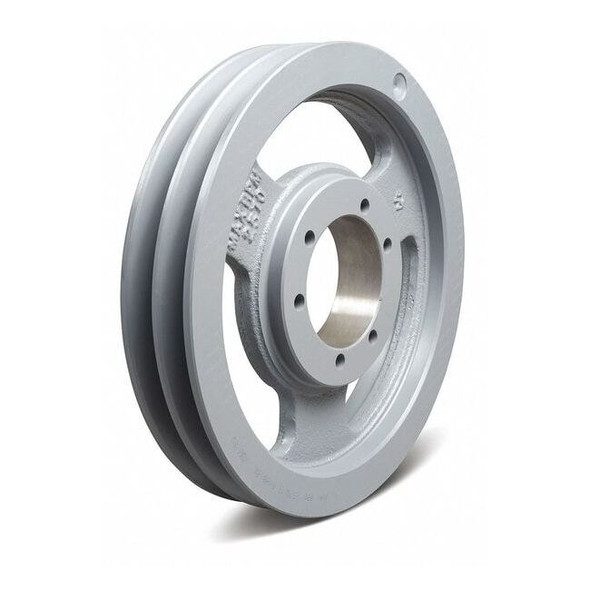 1/2 in to 1-15/16 in Quick Detachable Bushed Bore 2 Groove V-Belt Pulley 8 in OD