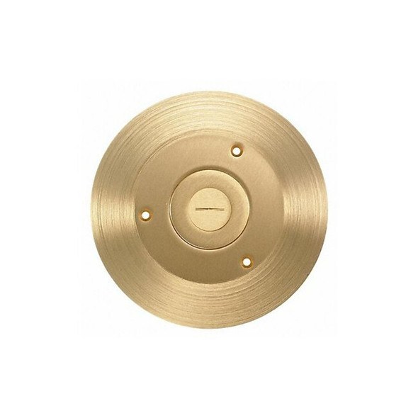 Hubbell Wiring Device-Kellems Floor Box Cover,Round,6-1/4 in.,Brass SF2525