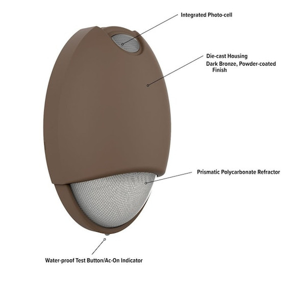 Compass Emrg Lght,Alum,Nick Cad,3.6W,LED CUWZ-PC Compass Emrg Lght,Alum,Nick Cad,3.6W,LED CUWZ-PC