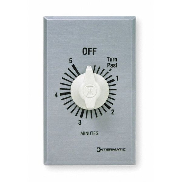 Intermatic Spring-Wound Timer, Silver, 277V AC FF5M
