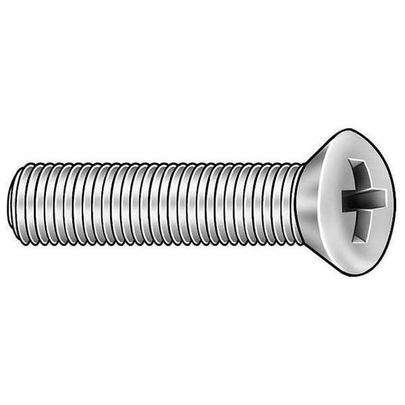 #10-32 x 1/2 in Phillips Oval Machine Screw, Plain 18-8 Stainless Steel, 100 PK