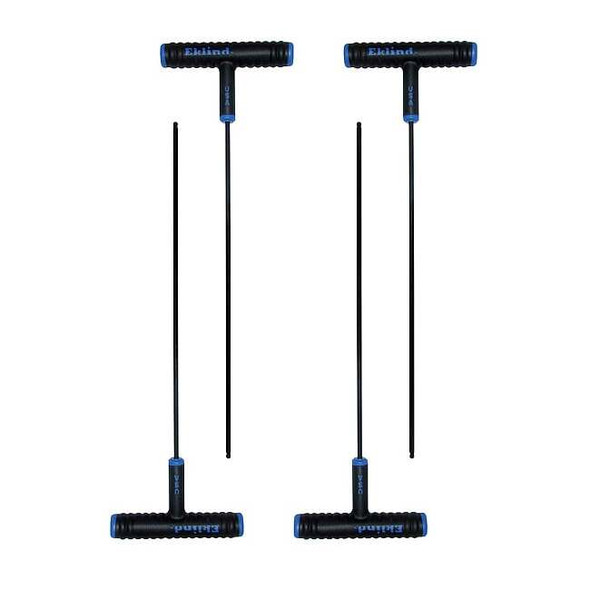 Metric Plain Ball Hex Key Hex Key, 6 mm Tip Size, 9 in Long, 4 in Short, 4 PK