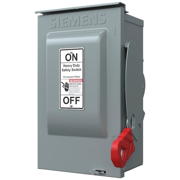 Siemens Nonfusible, Safety Switch, Heavy Duty, 600 V, 3PST, NEMA 3R HNF361R