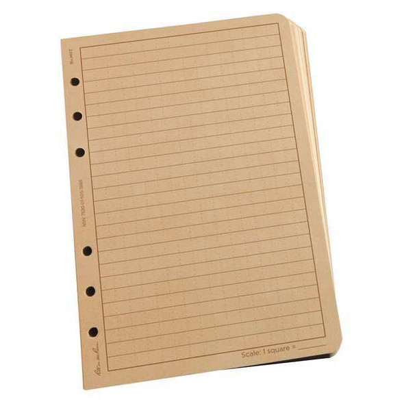 Rite in the Rain Loose Leaf Paper,4-5/8 x 7,Tan,PK100 982T